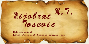 Mijobrat Tošević vizit kartica